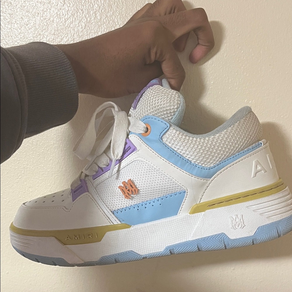 AMIRI Kids Sneakers in White, Blue, and Purple